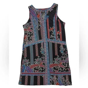 Nicole By Nicole Miller Multicoloured Sleeveless Shift Paisley Dress Size Large